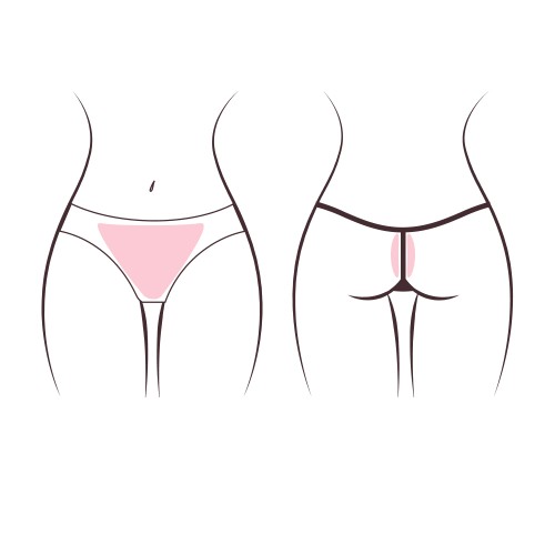 Full Bikini + intergluteal area.
Complete hair removal in the intimate area.