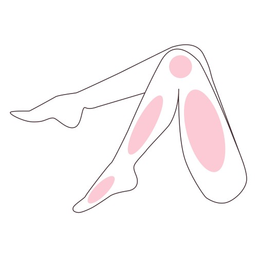 From toes to bikini line, including knees and feet.
Perfect smoothness along the entire length of the legs.