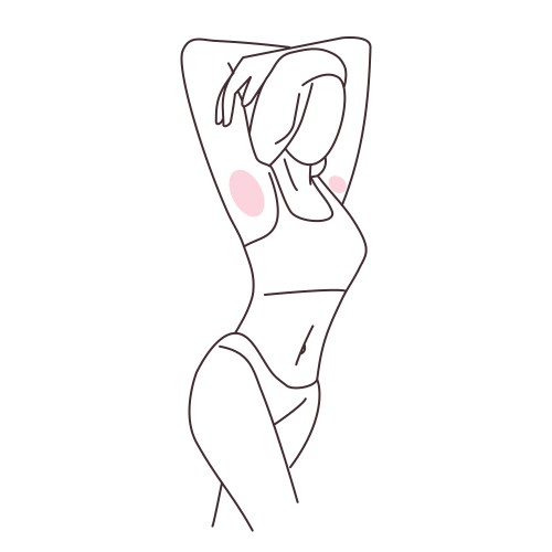 Both underarm areas.