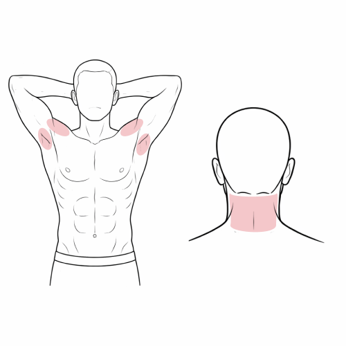 Underarms + Shoulders + Back of Neck. Essential hygiene package. Reduces excessive sweating and eliminates hair visible above your T-shirt line.